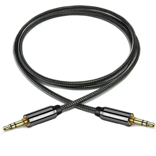 Wozinsky universal mini jack cable 2x AUX cable 3 m black Photo