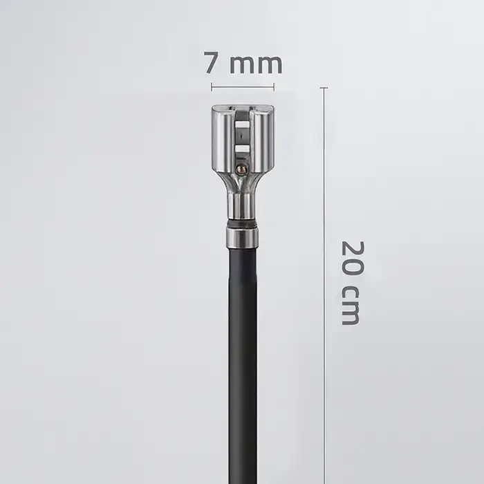 Qoltec Battery cable, female FASTON connector 250 | 20 cm | Black Foto 3