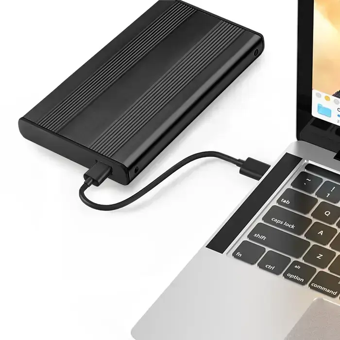 Qoltec Aluminium External Hard Drive Case HDD SSD 2.5'' SATA3 | USB 3.0 | Black Фото num