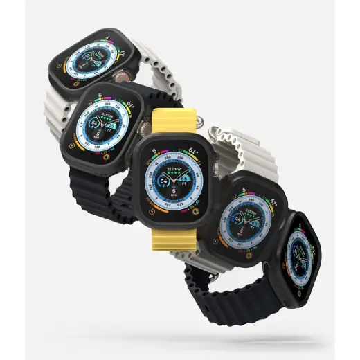 RINGKE SLIM 2-PACK APPLE WATCH ULTRA 1 | 2 (49 MM) CAURSPĪDĪGS UN MATĒTI MELNS Foto 4