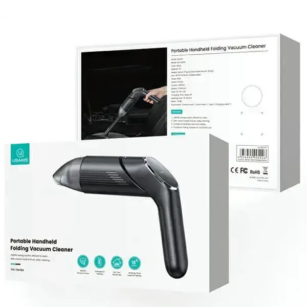 USAMS Foldable Mini Cordless Vacuum Cleaner YAJ series black XCQZB25901 (US-ZB259) Foto 8