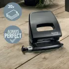 Caurumotājs Leitz NeXXt, no pārstrādāta materiāla, 30 lapas, melns Foto 3