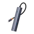 4in1 Hub Baseus  UltraJoy USB-C do 3x USB 3.0 + RJ45 (space grey) Foto 4
