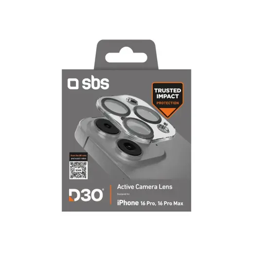 SBS Active Camera Lens D3O Tempered Glass for iPhone 16 Pro | 16 Pro Max Camera Foto 2
