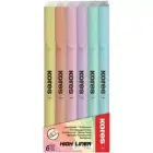 Teksta marķieri KORES HIGH LINER PASTEL, komplekts - 6 krāsas Foto 2