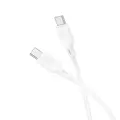 Borofone BX113 Lenny datu pārraides un uzlādes vads | USB-C uz USB-C | 60W | 1m | balts Foto 1