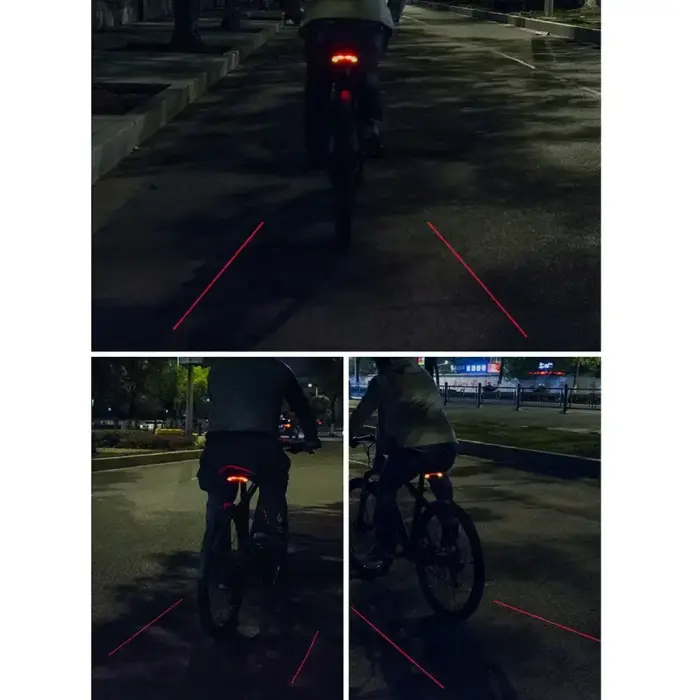 Rockbros LKWD-R1 Rear Bike Light with Laser and Remote Control + Micro USB - USB-A Cable - Black Foto 5