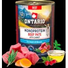 Konservi suņiem - Ontario Adult Monoprotein Beef Pate with Carrots 400g Foto 1