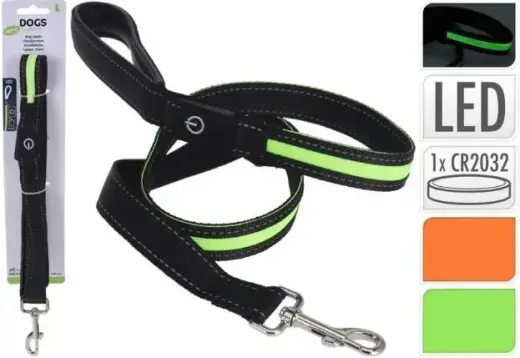 Pavada dzīvnieku ar atstarotāju 120cm LED