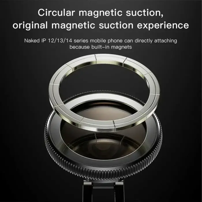 Magnetic car phone holder compatible with Magsafe Forcell F-Grip IronSecure windshield / dashboard black Photo