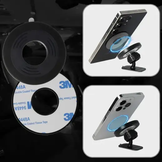 Blavec Car holder BH-16B Carbon magnetic Magsafe to dashboard (BH16BC-MDB) black Foto 7