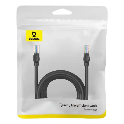 Baseus High Speed ââCat 5 RJ-45 1000Mb|s Ethernet cable 8m round - black Фото num