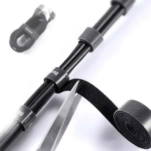 Baseus Rainbow Circle hook and loop Straps - velcro tape cable organizer 1m black (ACMGT-E01) Foto 13