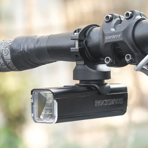 Rockbros 24610002001 front bicycle light 1000 lm + USB-C - USB-A cable - black Photo