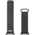Audi Logo Genuine Leather Magnetic Ring Strap for Apple Watch 40 | 41 | 42 mm - Black Фото num