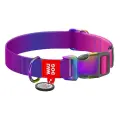 Nylon dog collar with QR code WAUDOG 15 mm wide, 25-35 cm long purple Foto 2