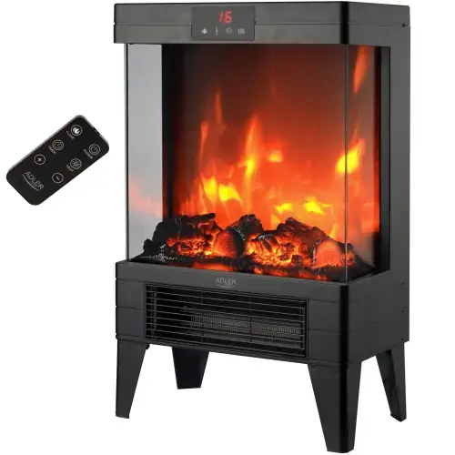 Adler AD 7755 Elektriskais kamīns ar pulti 2000W