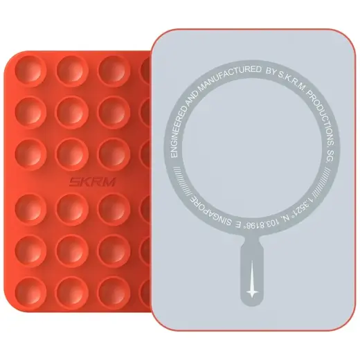 Universal suction cup Skinarma Stax MagSafe for phone orange Photo