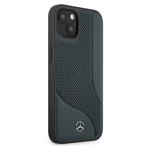 Mercedes MEHCP13MCDONA iPhone 13 6,1"navy hardcase Leather Perforated Area Foto 4