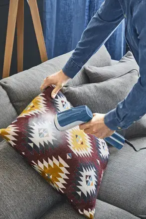 TEFAL rokas tvaika gludināšanas sistēma Access Steam First, zils ar baltu Photo