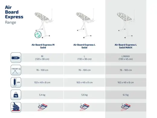 LEIFHEIT Ironing Board Air Board Express L Maxx Solid 130x45cm Photo