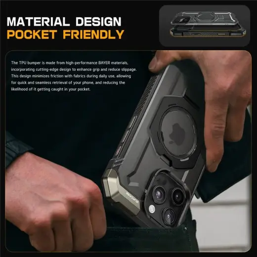 Supcase UB Grip Mag Case with MagSafe for iPhone 16 Pro Max - Black Photo