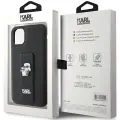 Karl Lagerfeld Gripstand Saffiano Karl&Choupette Pins case for iPhone 11 | Xr - black Photo