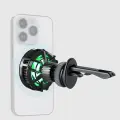 Smartphone holder with inductive charger SBS TESUPFANWIR15W 15W for air vent, with cooling - black Фото num
