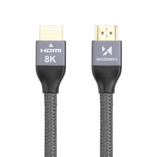 Кабель Wozinsky HDMI 2.1 8K 60 Гц 48 Гбит|с | 4K 120 Гц | 2K 144 Гц 3 м серебристый (WHDMI-30) Фото num