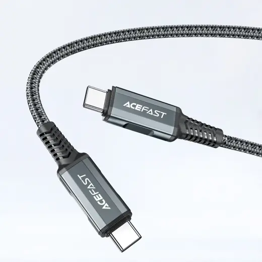 Acefast A17 tīkla lādētājs | 65W | GaN | USB-C, USB-A | USB-C uz USB-C vads komplektā | melns Foto 7