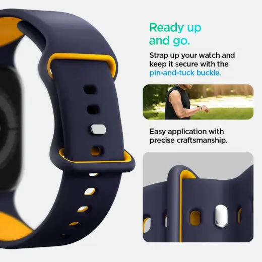 SPIGEN NANO POP APPLE WATCH 6 | 7 | 8 | 9 | 10 | SE | ULTRA 1 | 2 (44 | 45 | 46 | 49 MM) BLUEBERRY NAVY Фото num