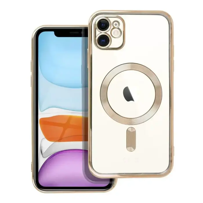 Electro Mag phone case with MagSafe support for iPhone 11 gold