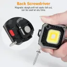 Mini flashlight LED keychain W5138 Type C with 4 screwdriver bits and tripod Foto 4