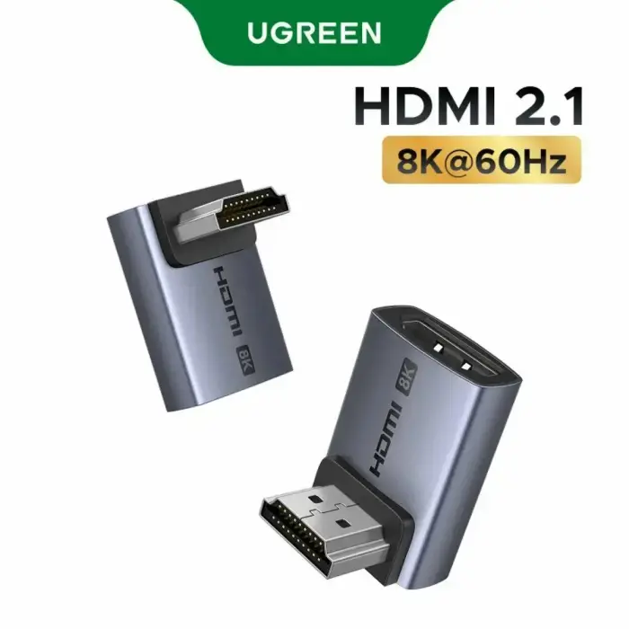 Adapteri, HDMI ligzda – HDMI spraudnis, leņķveida 90° un 270° HDMI 2.1 8K@60Hz 48GBps HD189 UGREEN