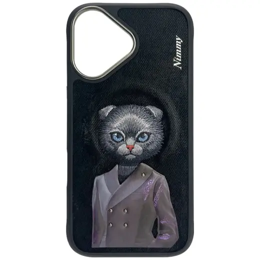 Nimmy Magnetic fashion cute pet phone case for iPhone 16 black Photo