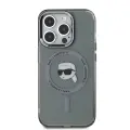 Karl Lagerfeld IML Karl Head Metal Frame MagSafe Case for iPhone 15 Pro Black — Photo 1