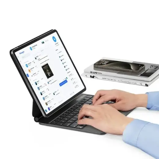 USAMS Etui ochronne z klawiaturą iPad Pro 11" czarny|black Miaoke Series IPP109MG01 (US-BH875) Фото num