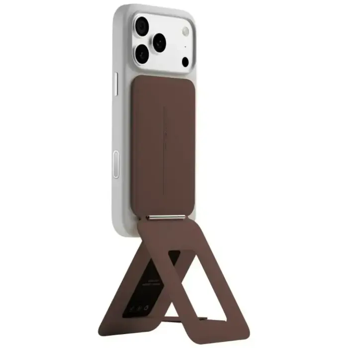 Magnetic Stand with Wallet for Smartphone Moft Movas Coffee Tripod MagSafe brown