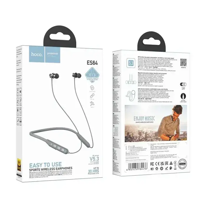Wireless earphones Hoco ES64 grey Foto 3