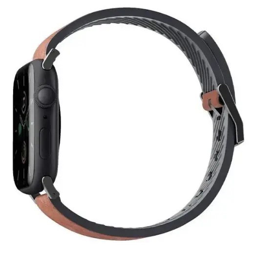 UNIQ pasek Straden Apple Watch Series 4|5|6|7|8|SE|SE2|Ultra 42|44|45mm. Leather Hybrid Strap brązowy|brown Фото num
