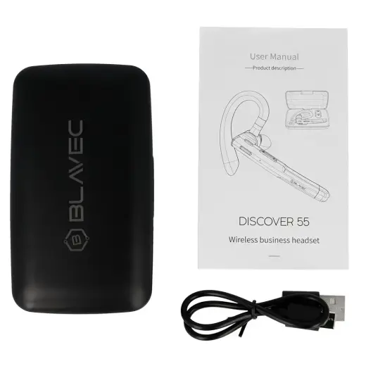 Blavec Bluetooth Headset Discover 55 Multipoint + power bank (BHDI55-B) black Foto 7