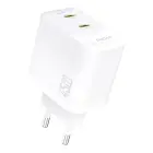 Dudao A28PEU PD 45W GaN 2xUSB Wall Charger - White Foto 1