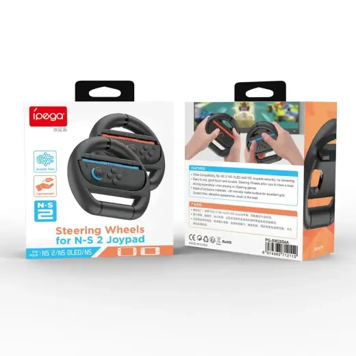 iPega SW2054 Racing Wheel for JoyCon Controllers Nintendo Switch 2 Black Foto 6