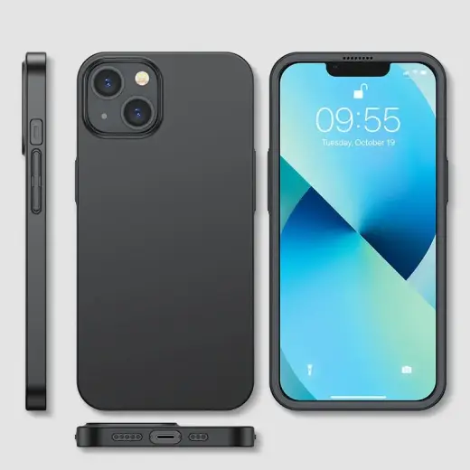 Joyroom 360 Full Case front and back cover for iPhone 13 + tempered glass screen protector black (JR-BP927 black) Фото num