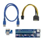 Qoltec Riser PCI-E 1x - 16x | USB 3.0 | ver. 007C | SATA / PCI-E 6pin — Photo 2