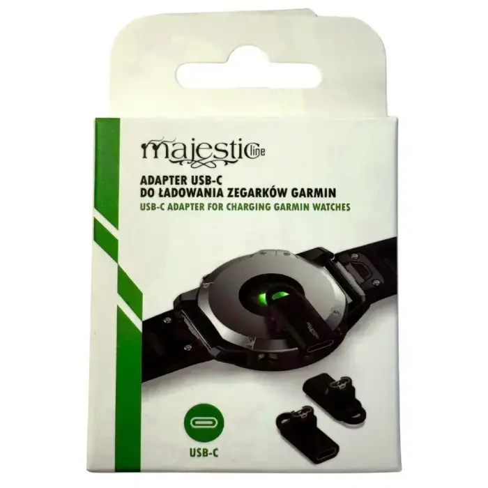 Adapter USB-C MajesticLine for Charging Garmin Watches black Фото num