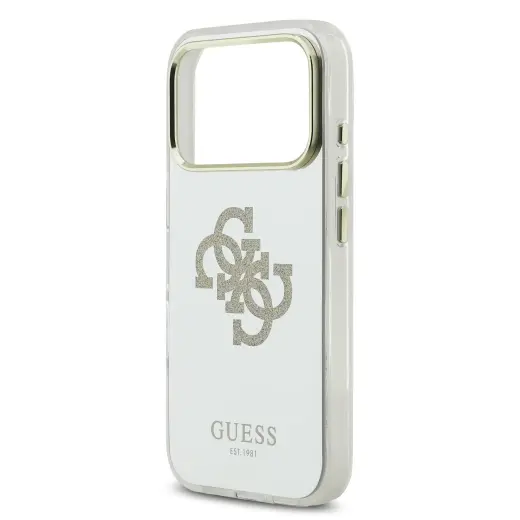 Guess PC|TPU Mirror 4G Glitter Logo MagSafe Case for iPhone 17 Pro Gold Foto 4