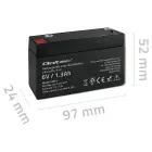 Qoltec AGM battery | 6V | 1.3Ah | Maintenance-free | Efficient| LongLife | for UPS, scale, cash register Foto 7