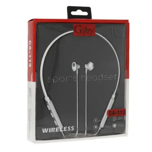 GJBY headphones - SPORTS BLUETOOTH CA-113 White Фото num