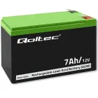 Qoltec AGM battery | 12V | 7Ah | Maintenance-free | Efficient| LongLife | for UPS, security Foto 1